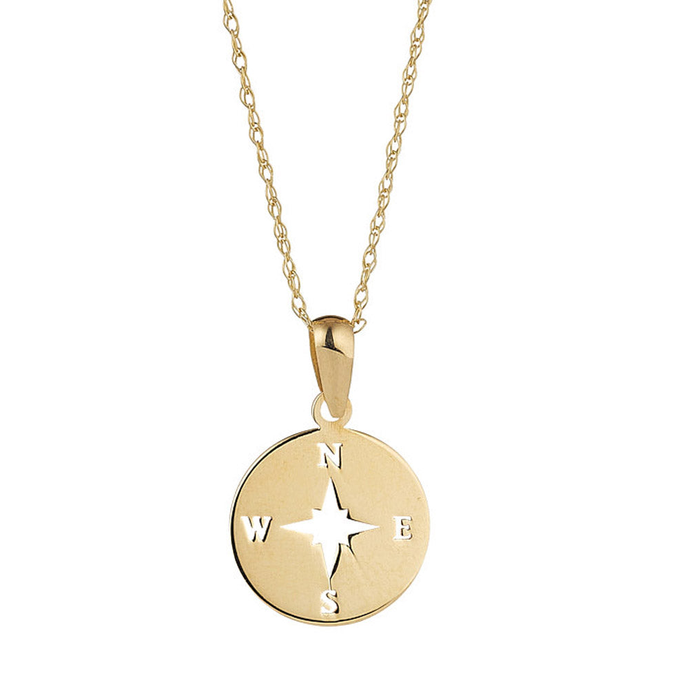 9ct Yellow Gold Compass Pendant